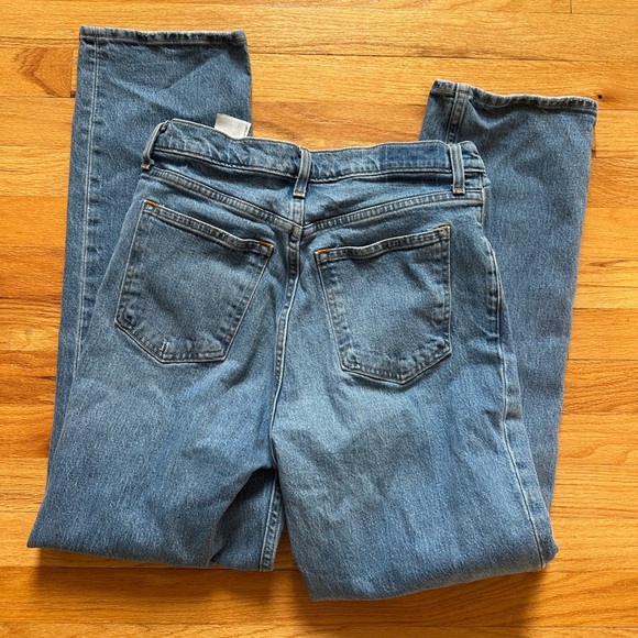 A&F Vintage Comfort Stretch Ultra High Rise 90s Straight Blue Jean size 29/8 - Picture 6 of 9